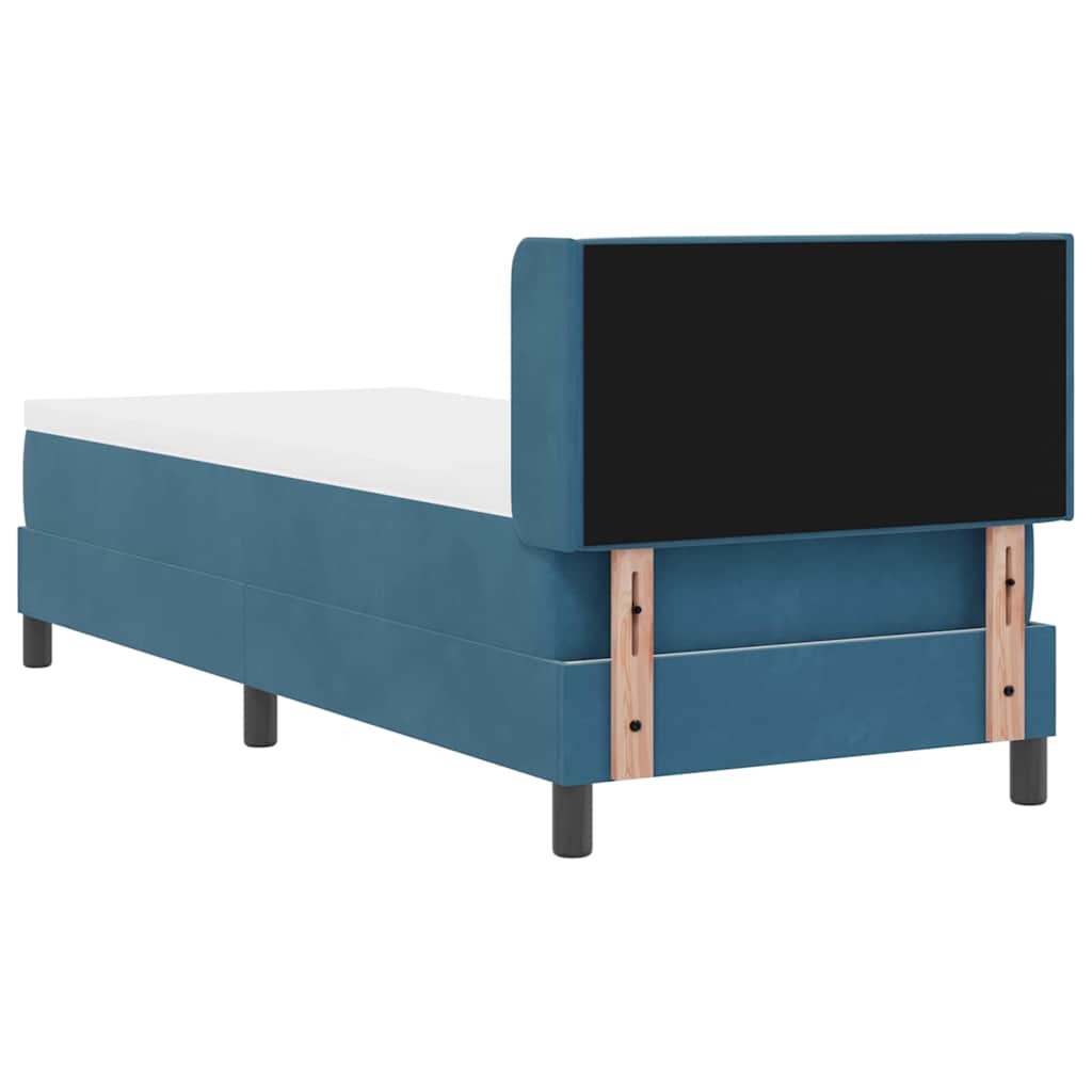 Boxspringbed met hoofdeinde Donkerblauw 200 x 80 cm Fluweel – afbeelding 8