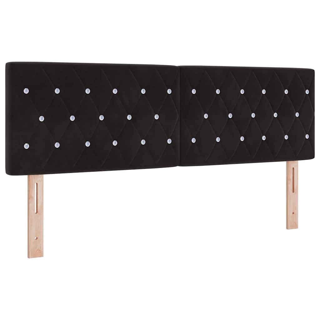 Boxspringbed met hoofdeinde Zwart 200 x 160 cm Fluweel – afbeelding 5
