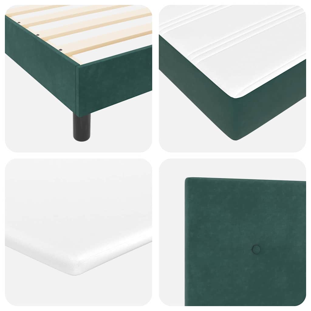 Boxspringbed met hoofdeinde Donkergroen 200 x 160 cm Fluweel – afbeelding 10