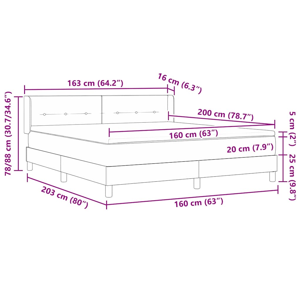 Boxspringbed met hoofdeinde Donkergroen 200 x 160 cm Fluweel – afbeelding 12