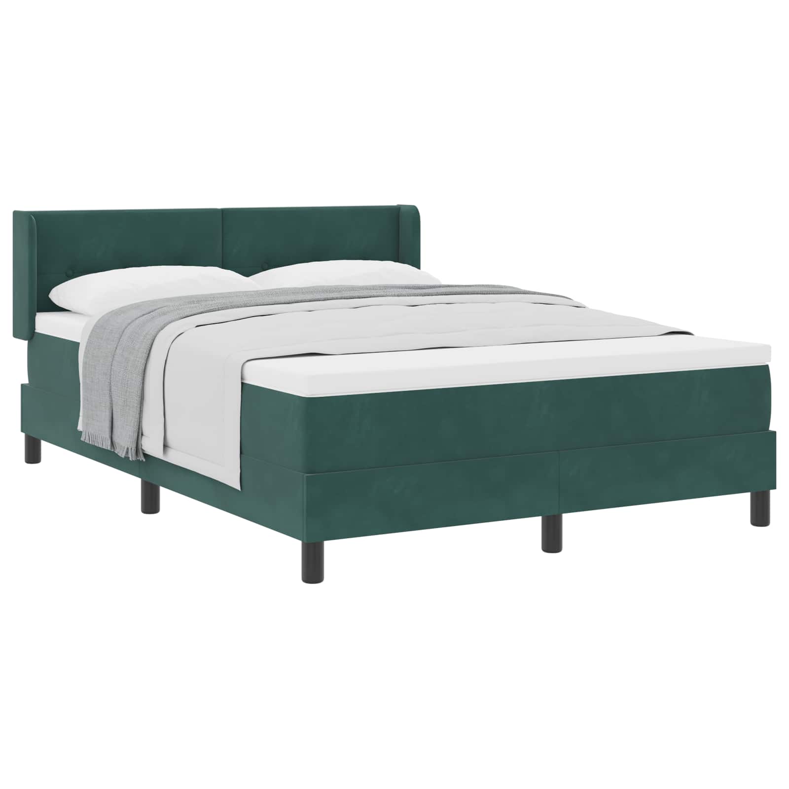 Boxspringbed met hoofdeinde Donkergroen 200 x 160 cm Fluweel – afbeelding 2