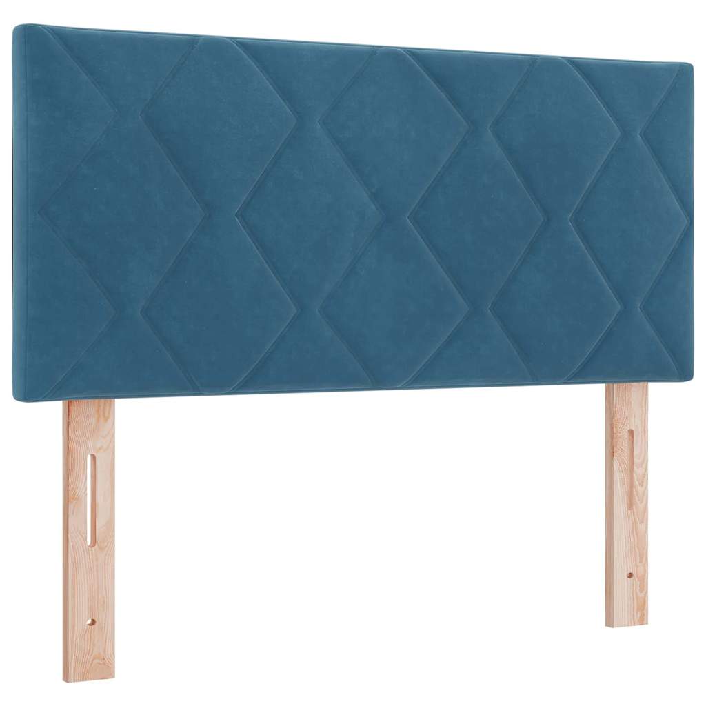 Boxspringbed met hoofdeinde Donkerblauw 200 x 90 cm Fluweel – afbeelding 4