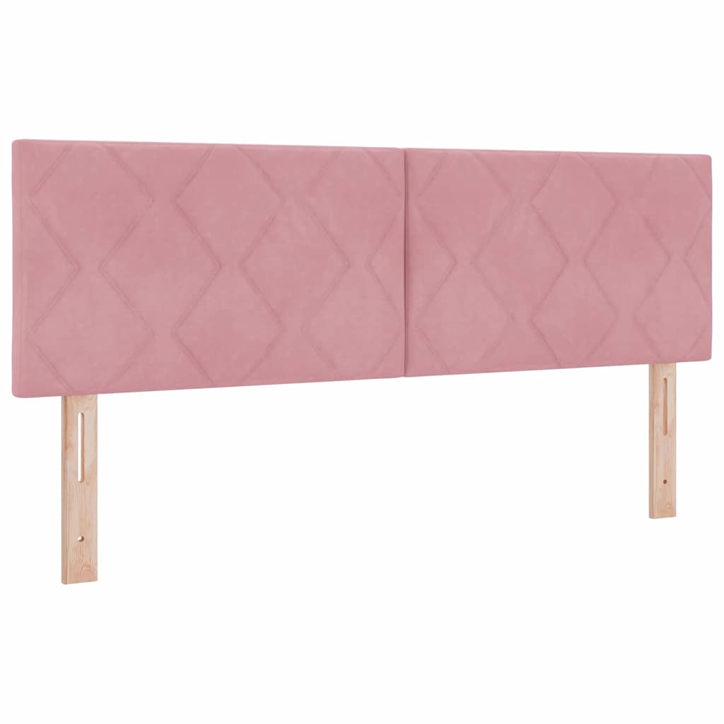 Boxspringbed met hoofdeinde Roze 200 x 160 cm Fluweel – afbeelding 5
