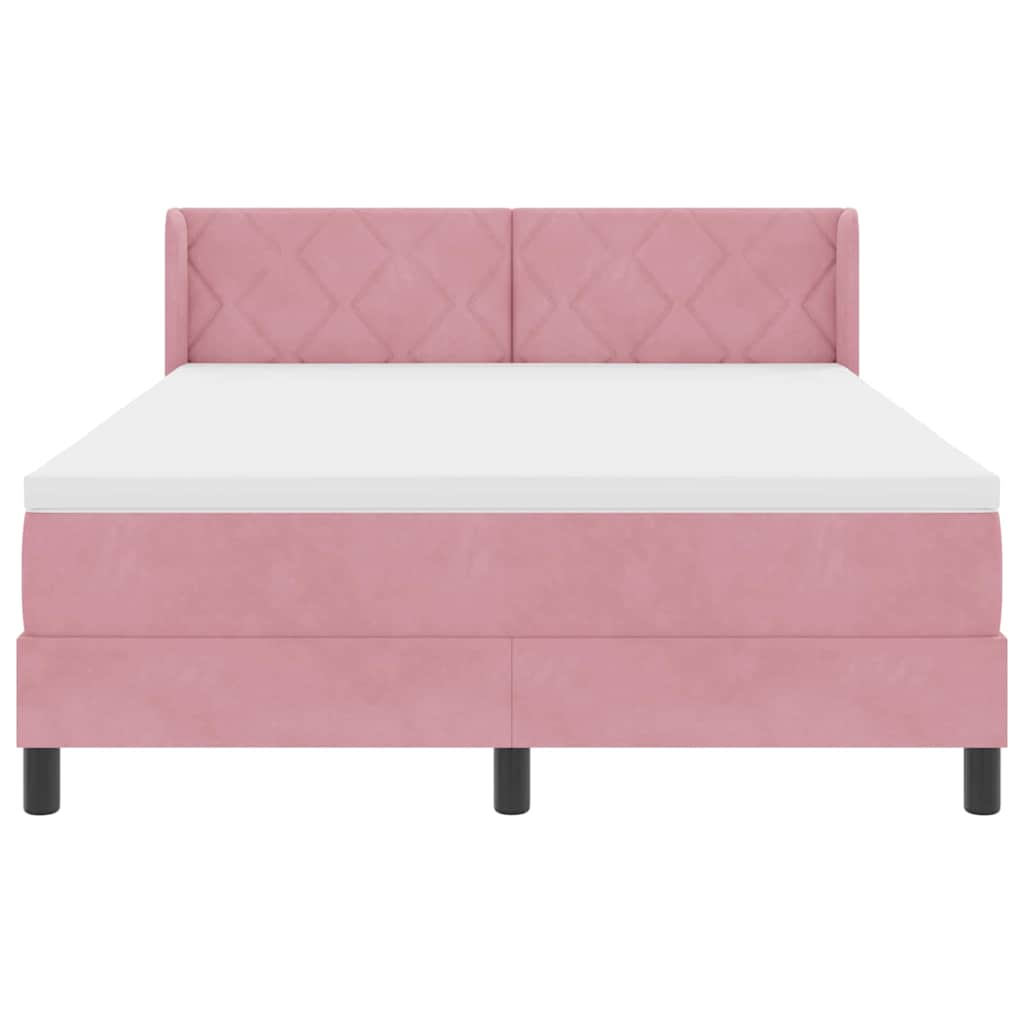 Boxspringbed met hoofdeinde Roze 200 x 160 cm Fluweel – afbeelding 7