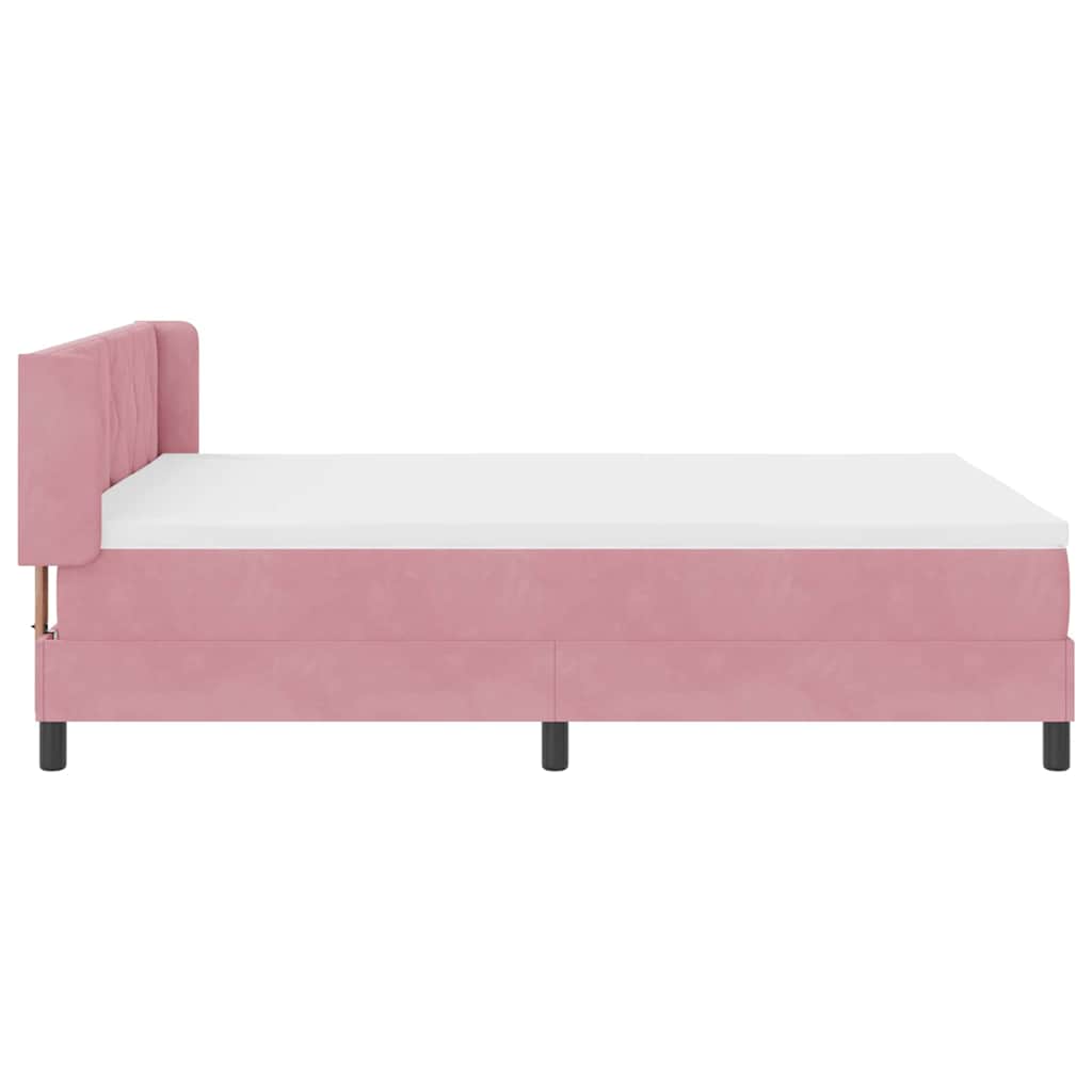 Boxspringbed met hoofdeinde Roze 200 x 160 cm Fluweel – afbeelding 8