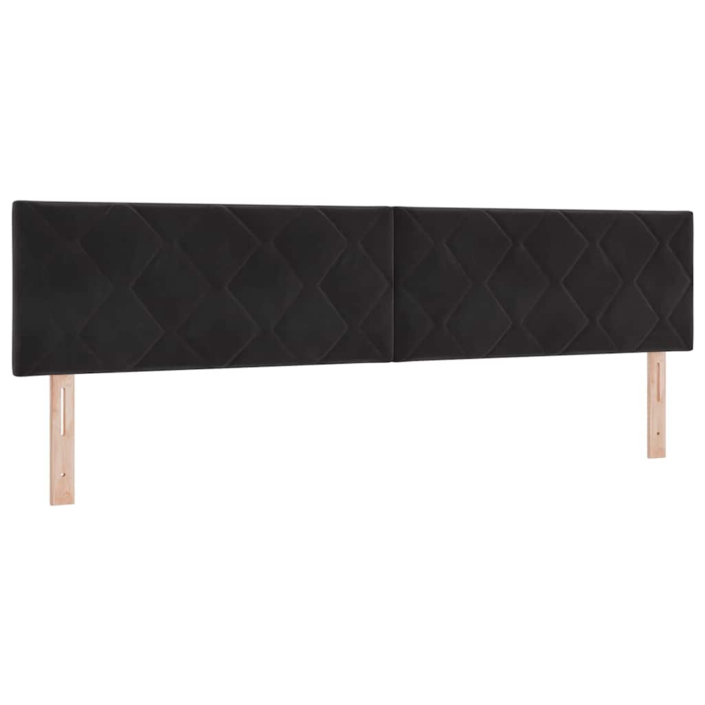 Boxspringbed met hoofdeinde Zwart 200 x 200 cm Fluweel – afbeelding 4