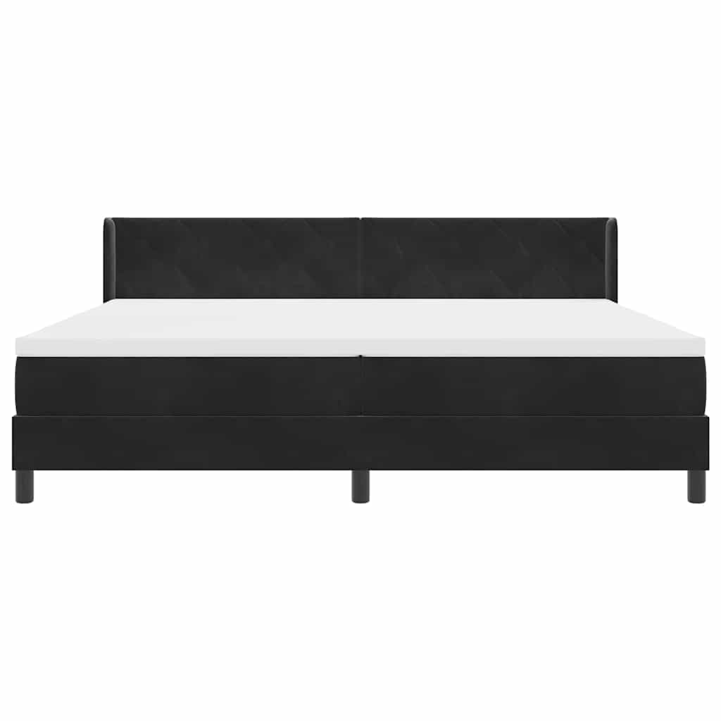 Boxspringbed met hoofdeinde Zwart 200 x 200 cm Fluweel – afbeelding 6
