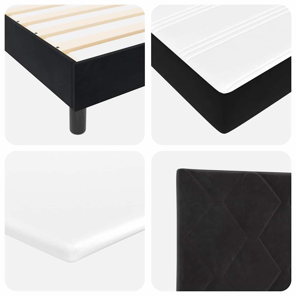 Boxspringbed met hoofdeinde Zwart 200 x 200 cm Fluweel – afbeelding 9