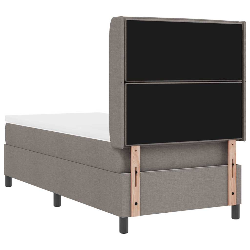 Boxspringbed met matras met hoofdeinde Taupe 200 x 80 cm Stof – afbeelding 9