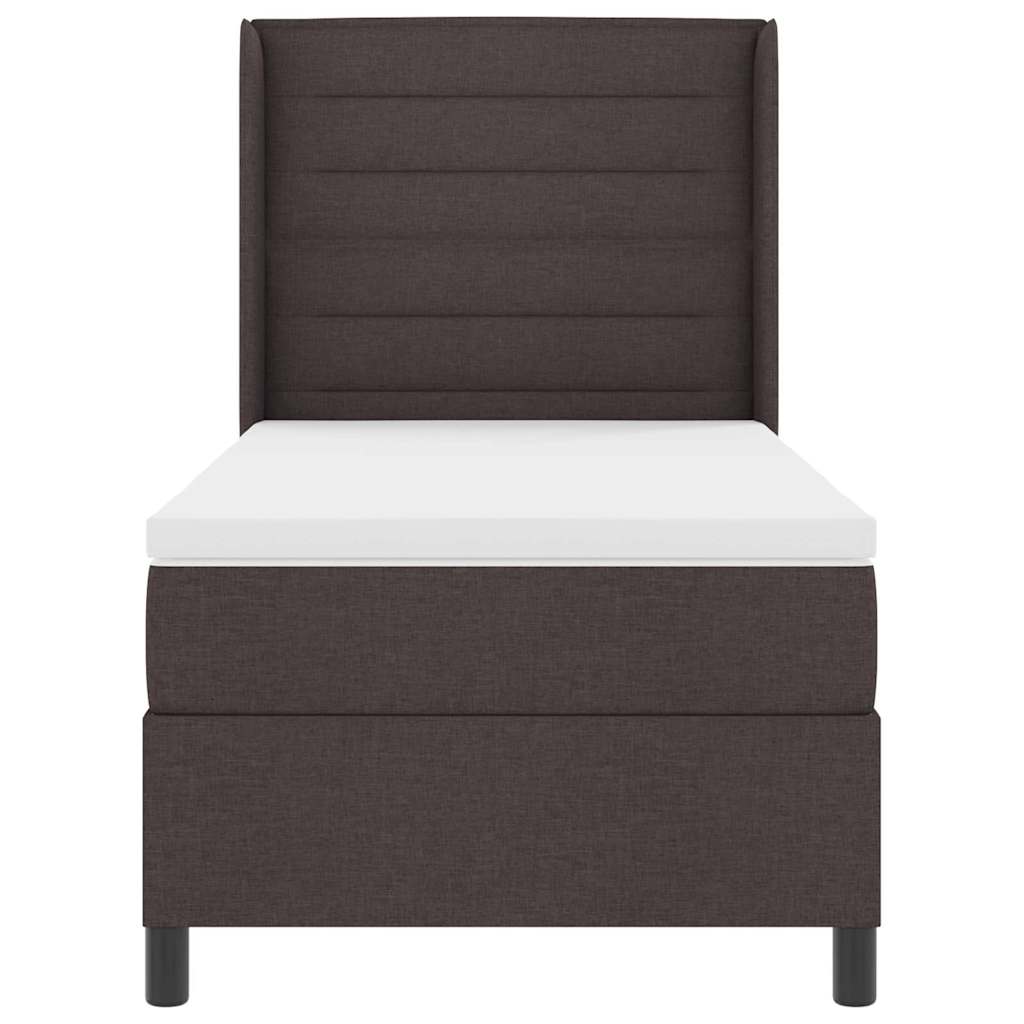 Boxspringbed met matras Donkerbruin 200 x 90 cm Stof – afbeelding 7