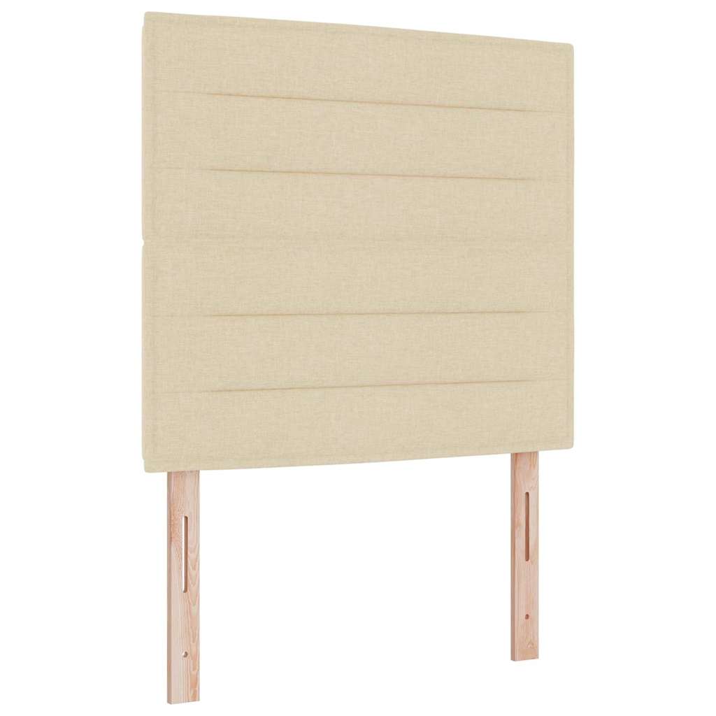 Boxspringbed met matras met hoofdeinde Crème 200 x 90 cm Stof – afbeelding 6