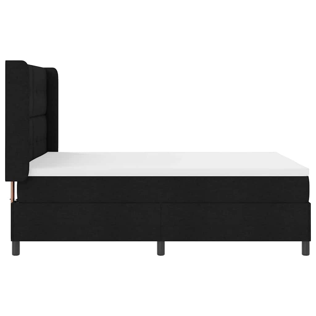 Boxspringbed met matras met hoofdeinde Zwart 200 x 140 cm Stof – afbeelding 8