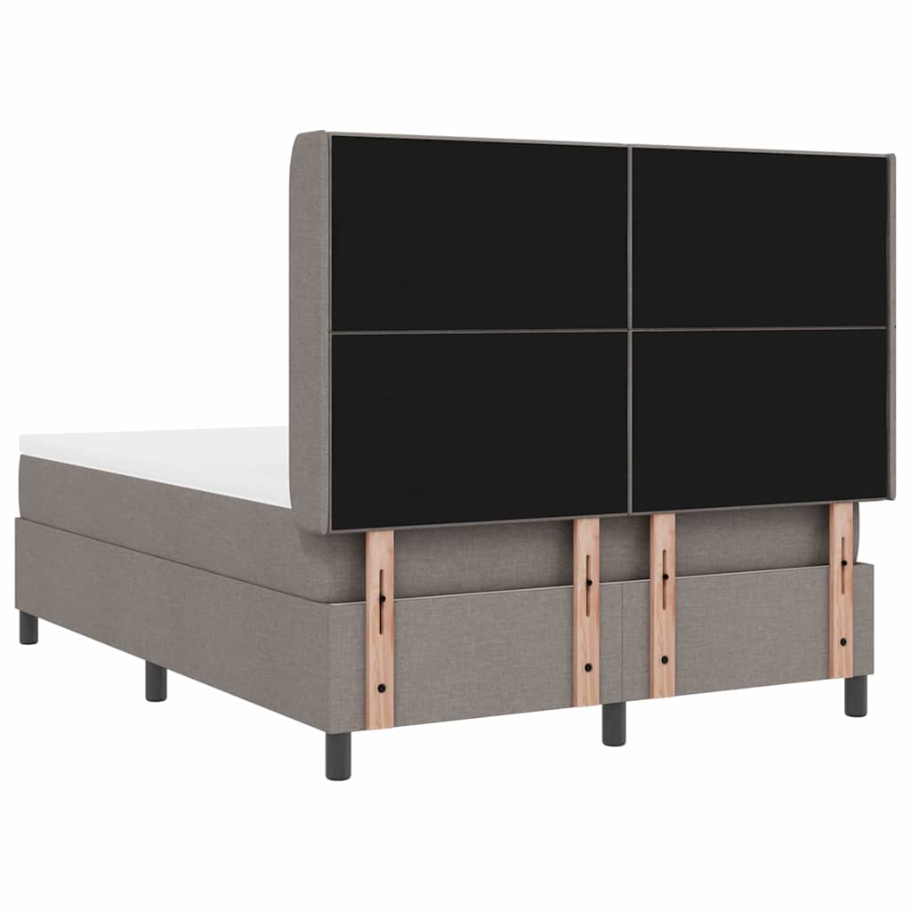 Boxspringbed met matras met hoofdeinde Taupe 200 x 140 cm Stof – afbeelding 9