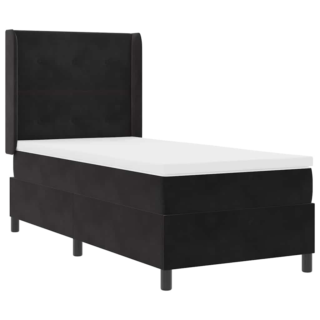 Boxspringbed met hoofdeinde Zwart 80 x 200 cm Fluweel – afbeelding 4