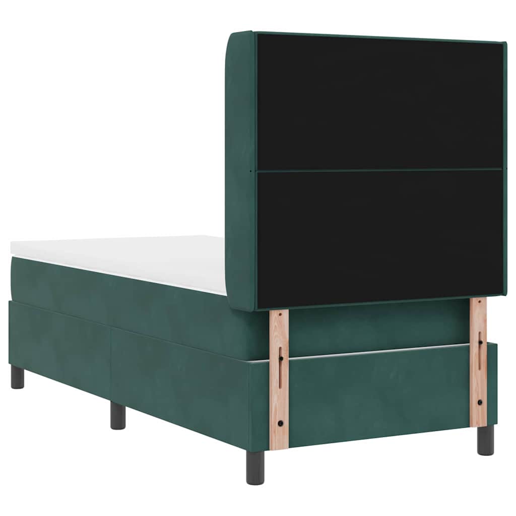 Boxspringbed met hoofdeinde Donkergroen 80 x 200 cm Fluweel – afbeelding 9