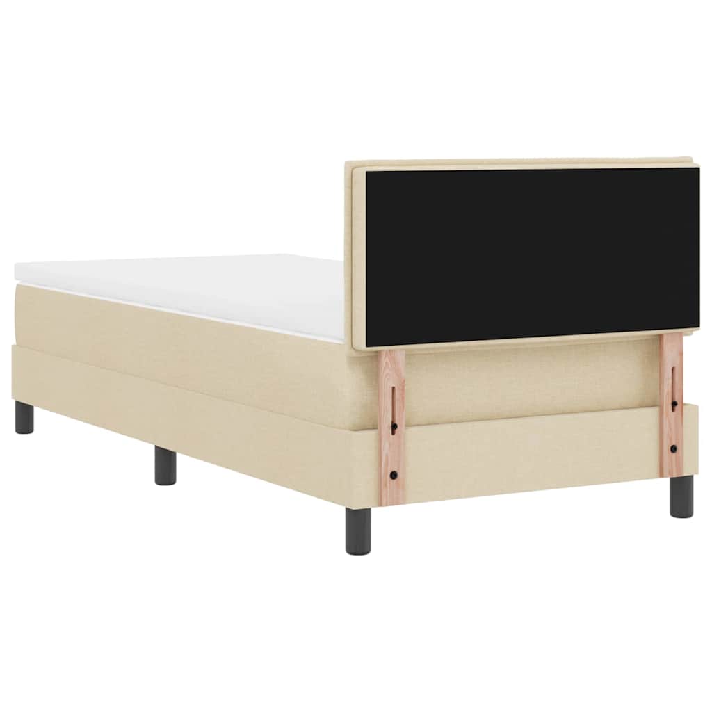 Boxspring bed met matras met LED Crème 90 x 200 cm Stof – afbeelding 10