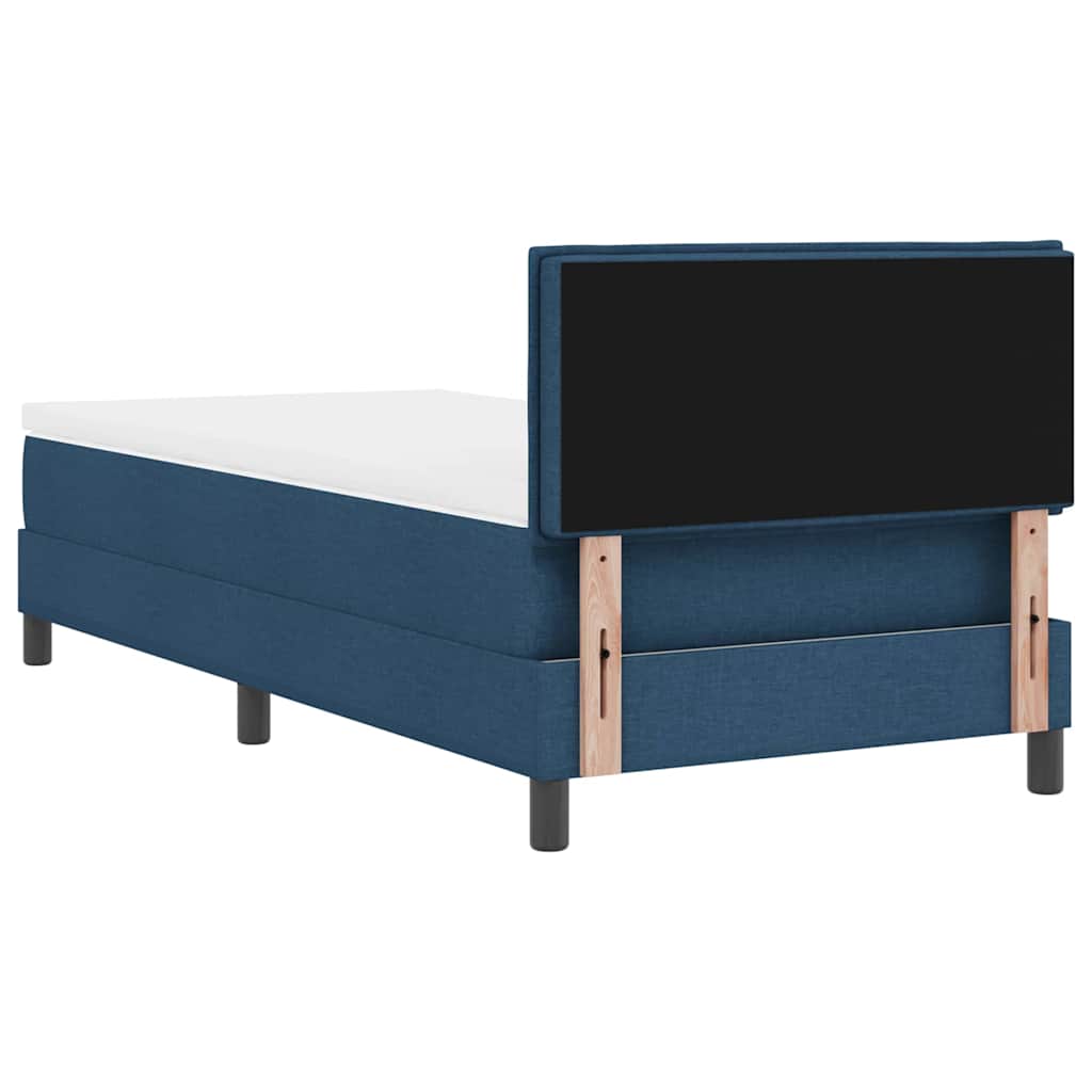 Boxspring bed met matras met LED Blauw 90 x 200 cm Stof – afbeelding 10