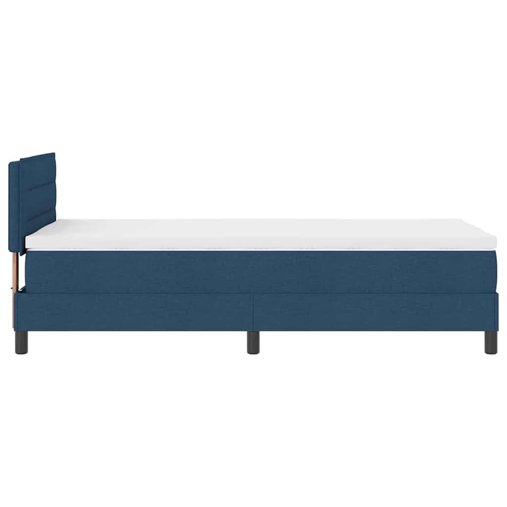 Boxspring bed met matras met LED Blauw 90 x 200 cm Stof – afbeelding 9