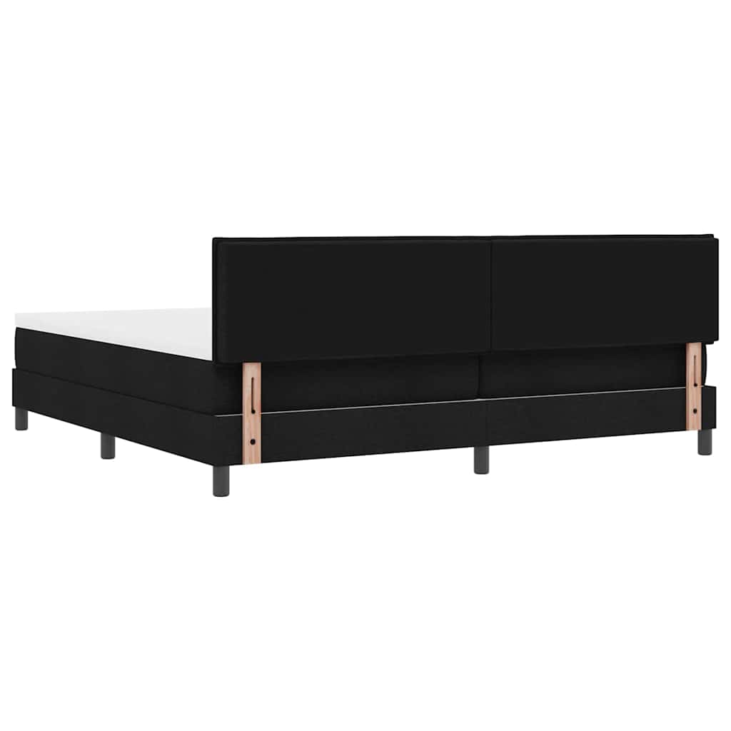 Boxspring bed met matras met LED Zwart 200 x 200 cm Stof – afbeelding 10