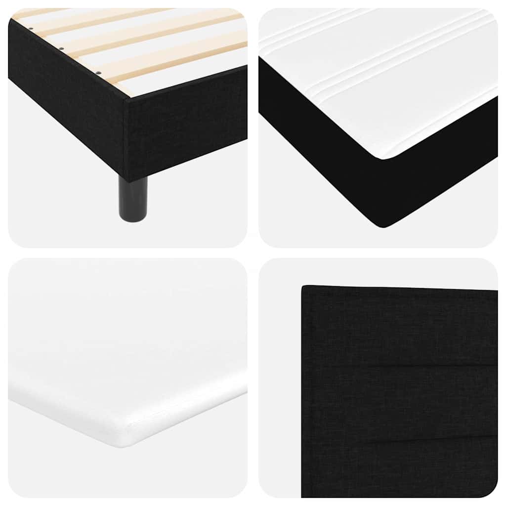 Boxspring bed met matras met LED Zwart 200 x 200 cm Stof – afbeelding 11