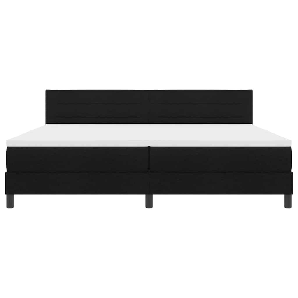 Boxspring bed met matras met LED Zwart 200 x 200 cm Stof – afbeelding 8