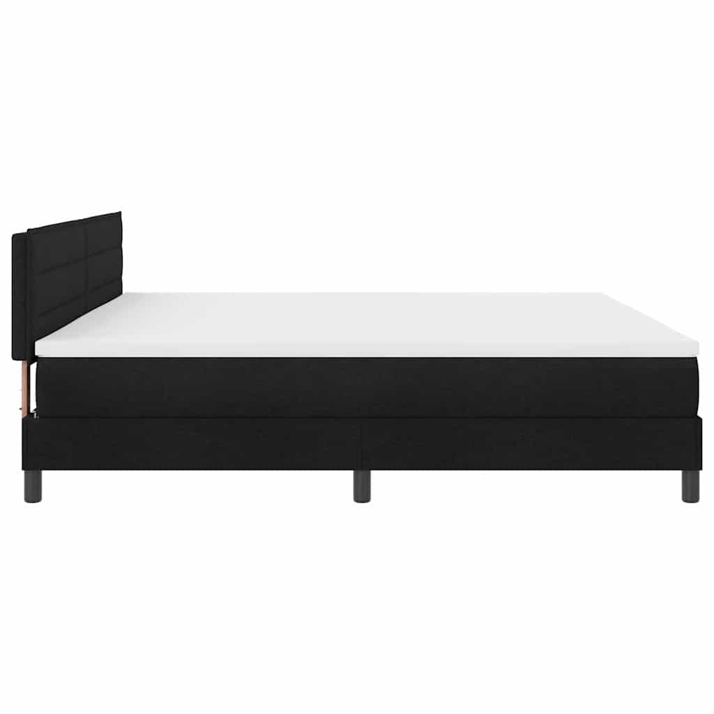 Boxspring bed met matras met LED Zwart 200 x 200 cm Stof – afbeelding 9