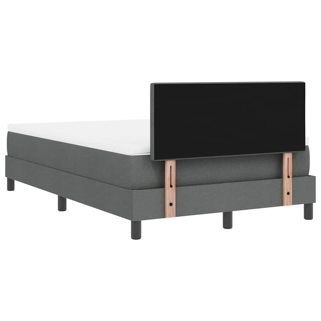 Boxspring bed met hoofdeinde Donkergrijs 120 x 190 cm Stof – afbeelding 10
