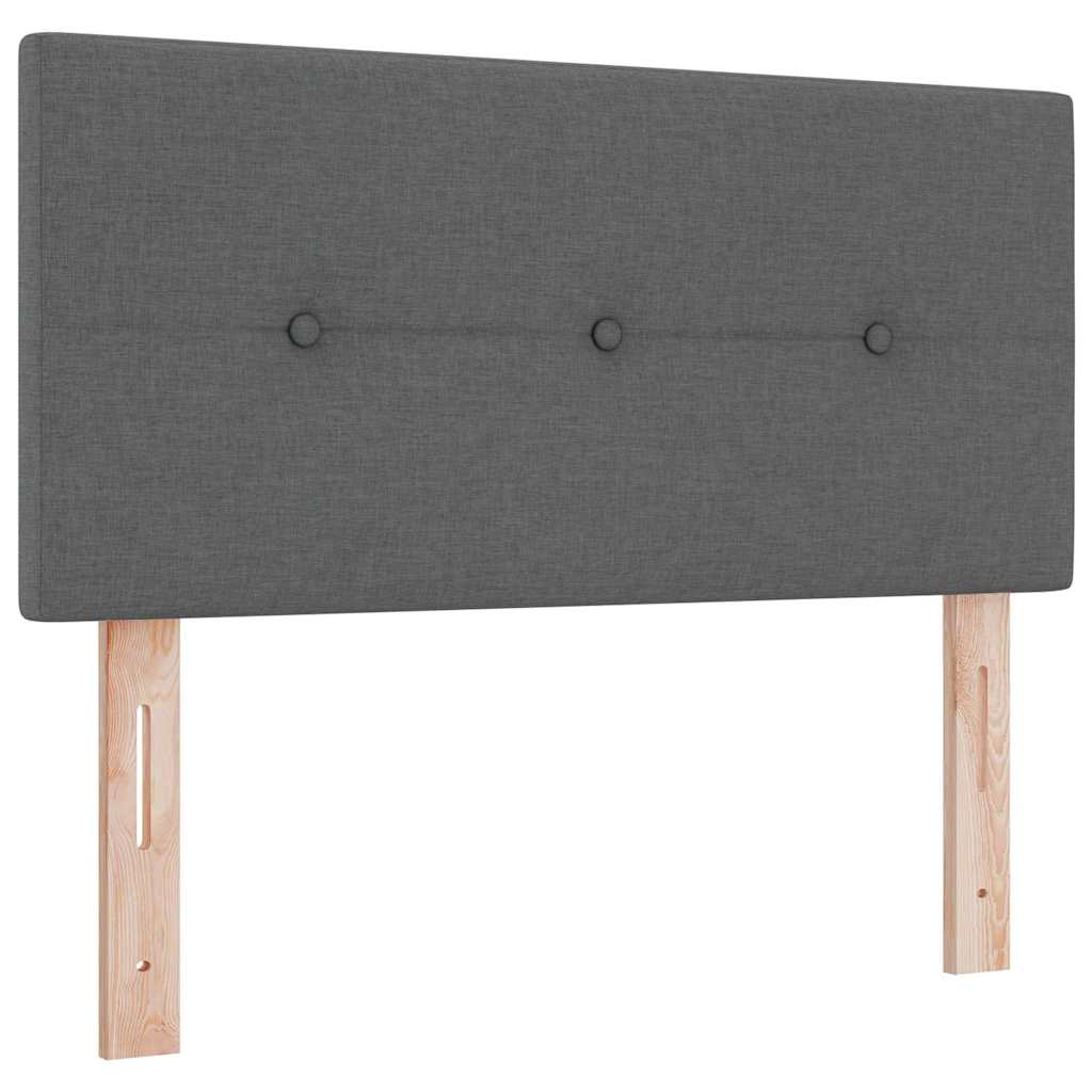 Boxspring bed met hoofdeinde Donkergrijs 120 x 190 cm Stof – afbeelding 7