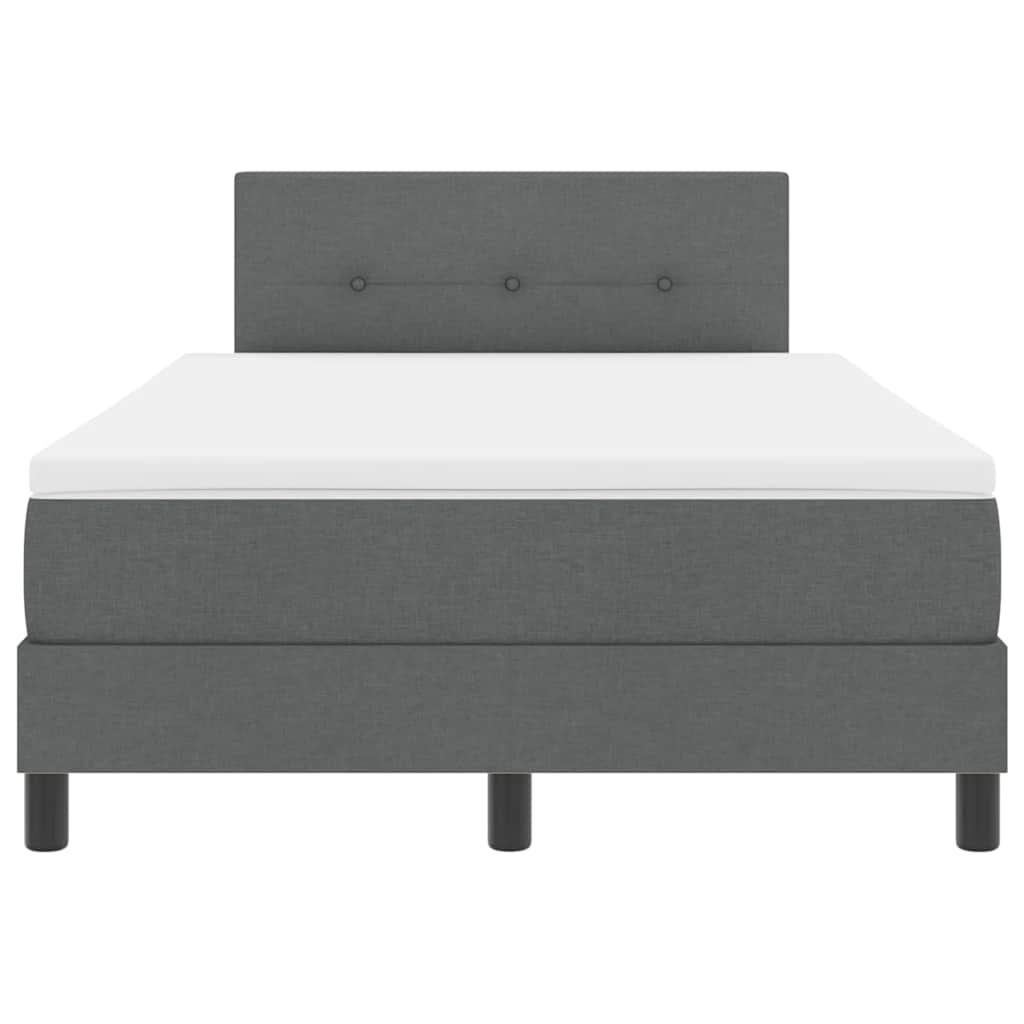 Boxspring bed met hoofdeinde Donkergrijs 120 x 190 cm Stof – afbeelding 8
