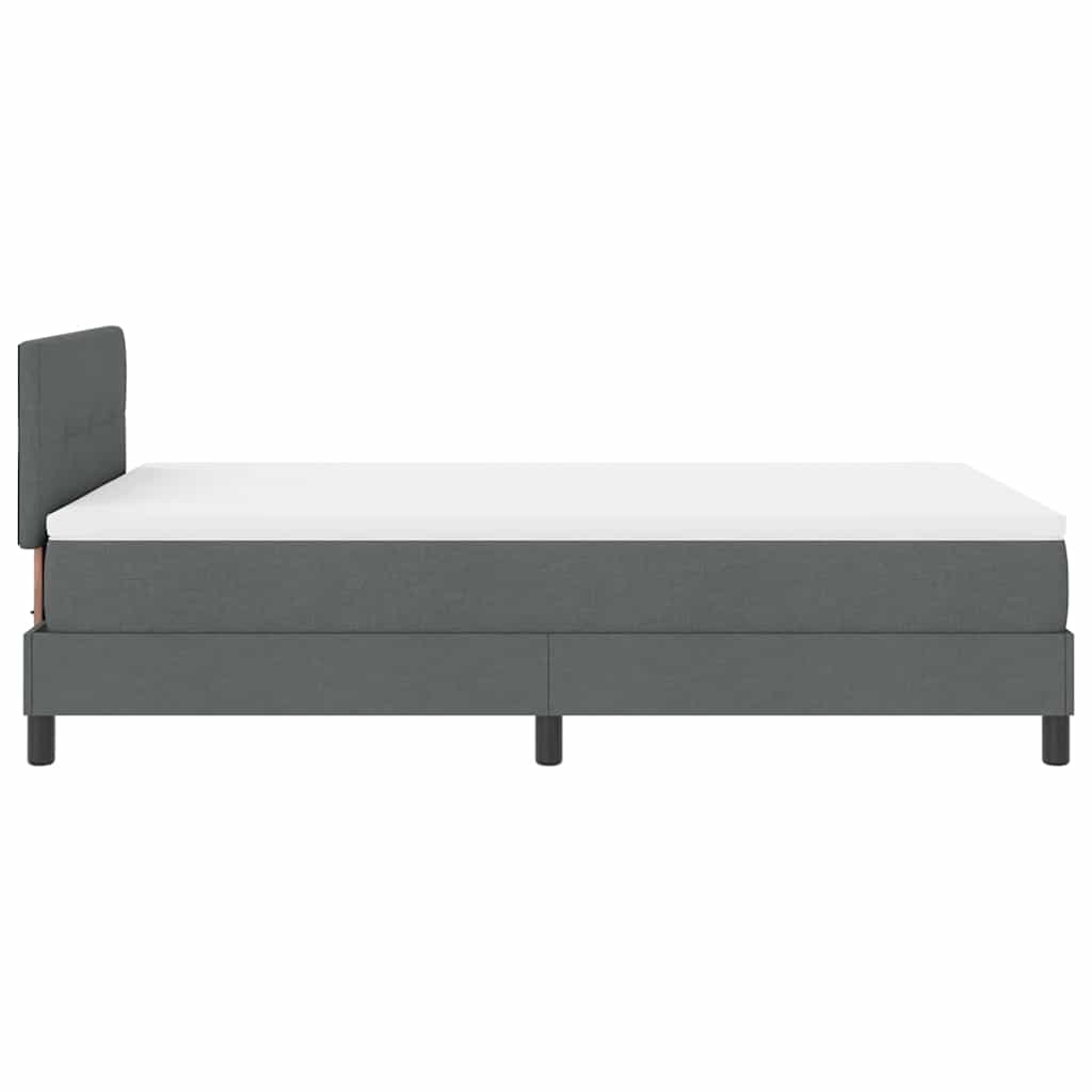 Boxspring bed met hoofdeinde Donkergrijs 120 x 190 cm Stof – afbeelding 9