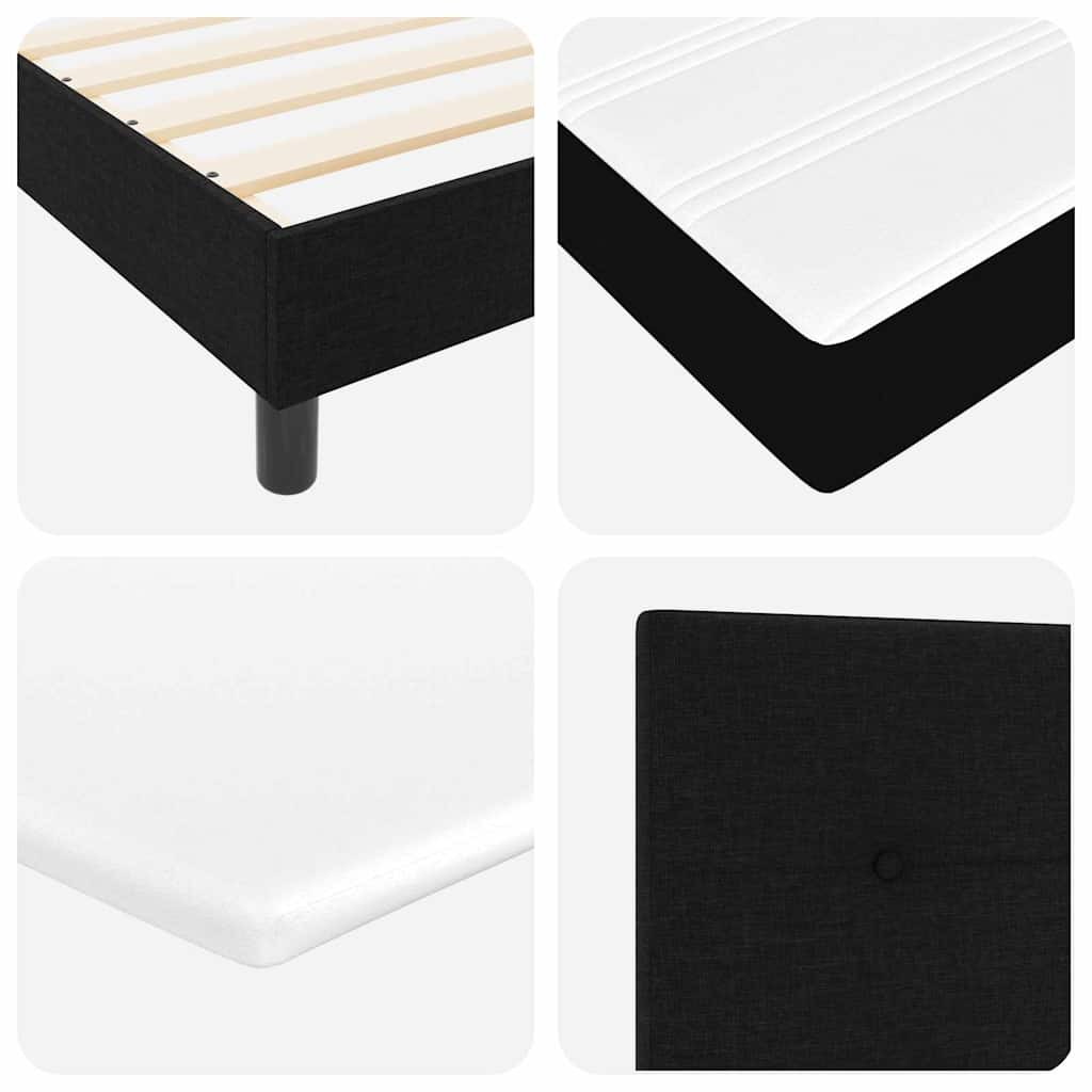 Boxspring bed met matras met LED Zwart 140 x 200 cm Stof – afbeelding 11