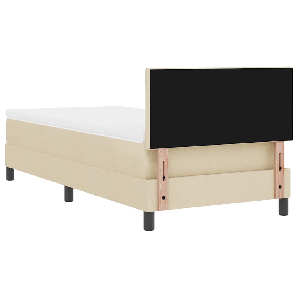 Boxspring bed met matras met LED Crème 90 x 200 cm Stof – afbeelding 10