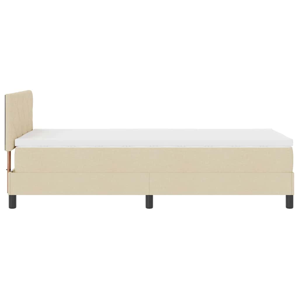 Boxspring bed met matras met LED Crème 90 x 200 cm Stof – afbeelding 9