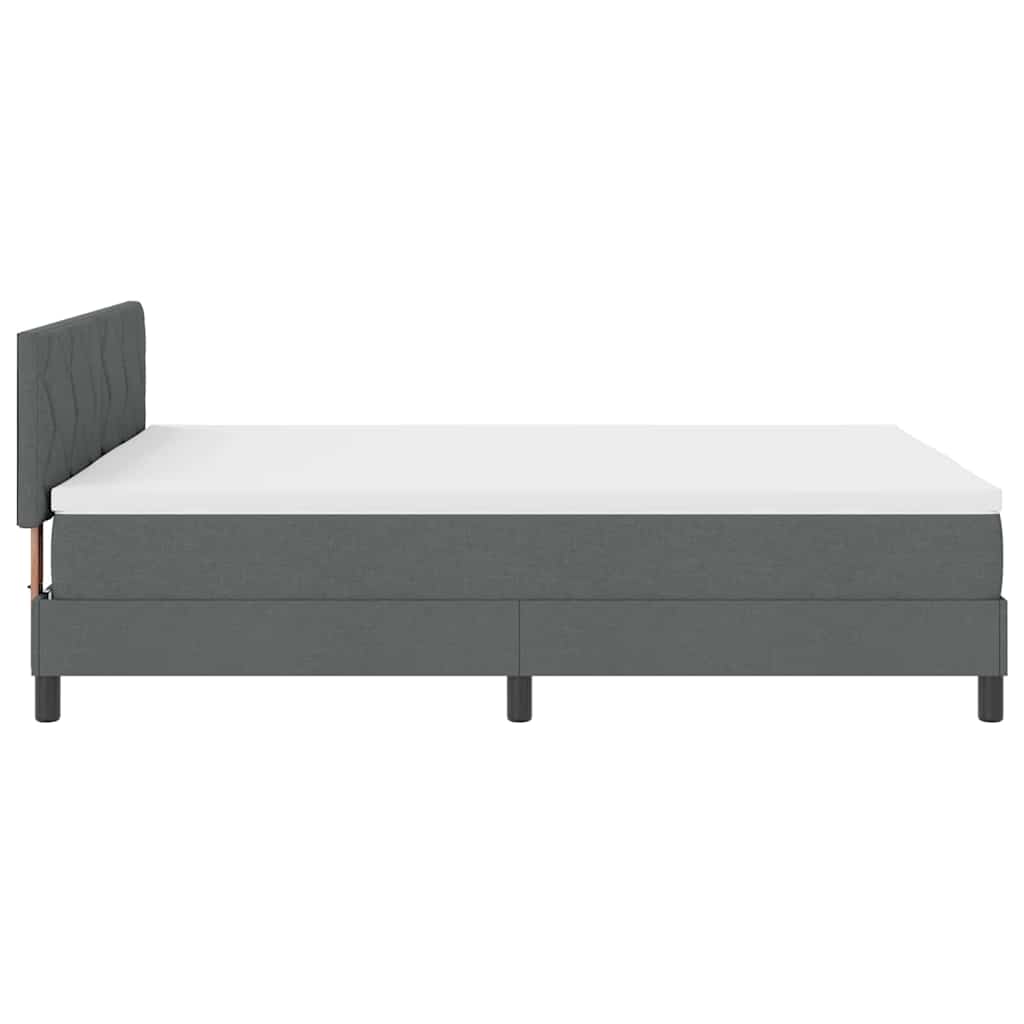 Boxspring bed met hoofdeinde Donkergrijs 160 x 200 cm Stof – afbeelding 9