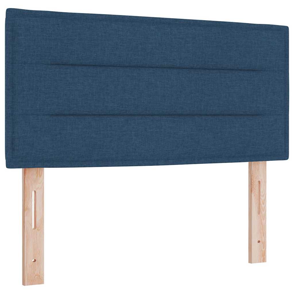 LED Box Spring Bed met hoofdeinde Blauw 90 x 200 cm Stof – afbeelding 7