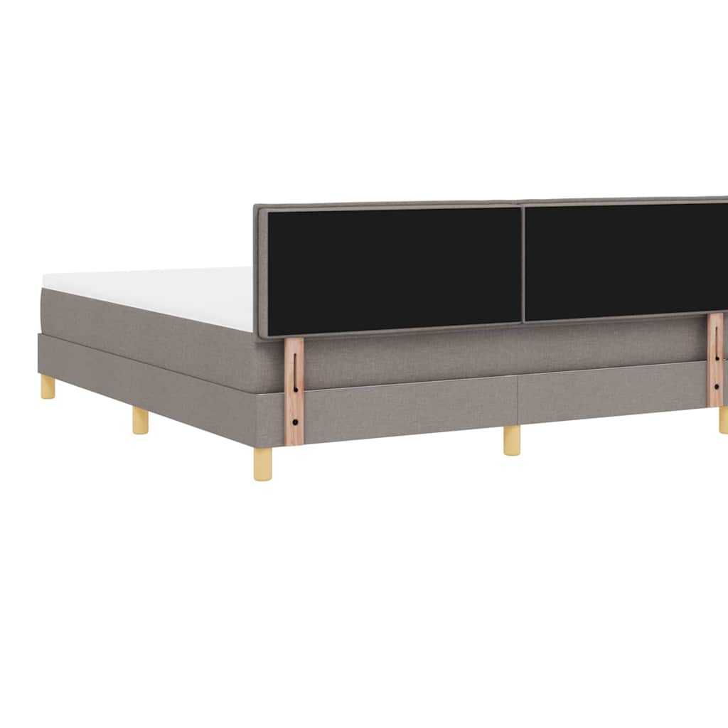 LED Box Spring Bed met hoofdeinde Taupe 180 x 200 cm Stof – afbeelding 10