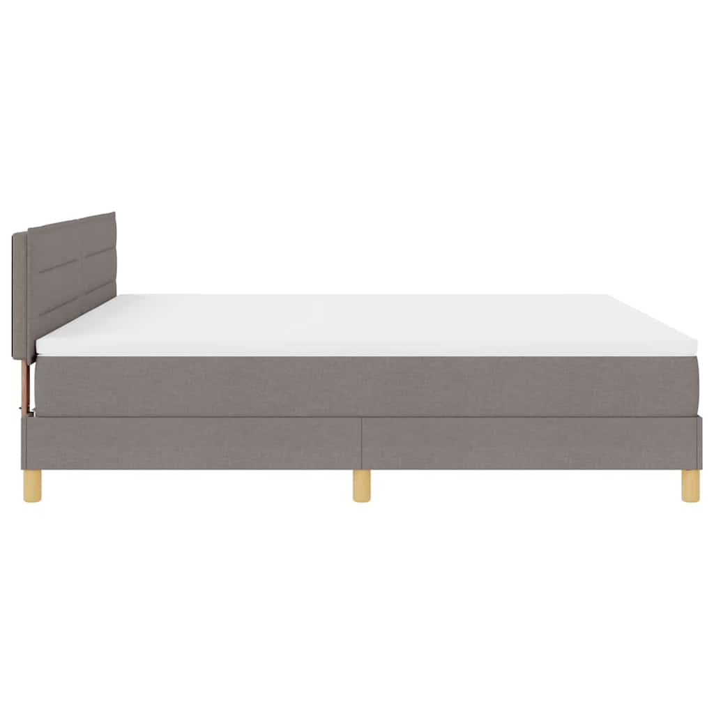 LED Box Spring Bed met hoofdeinde Taupe 180 x 200 cm Stof – afbeelding 9