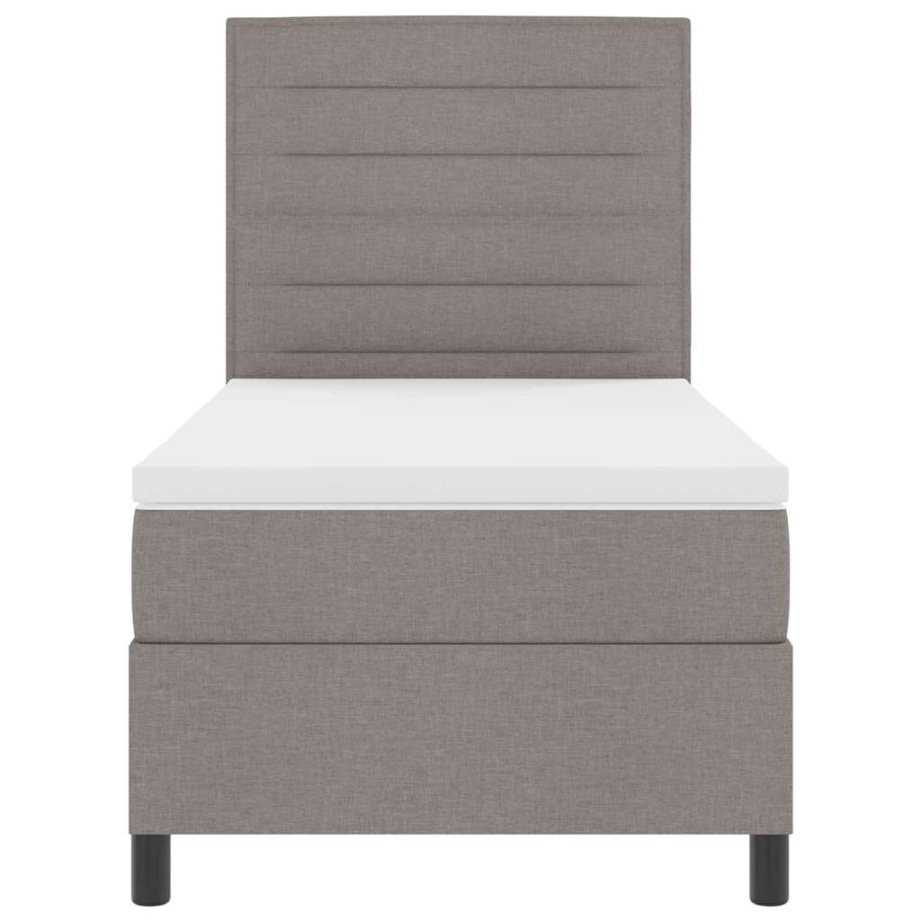Boxspring bed met matras met LED Taupe 90 x 200 cm Stof – afbeelding 8