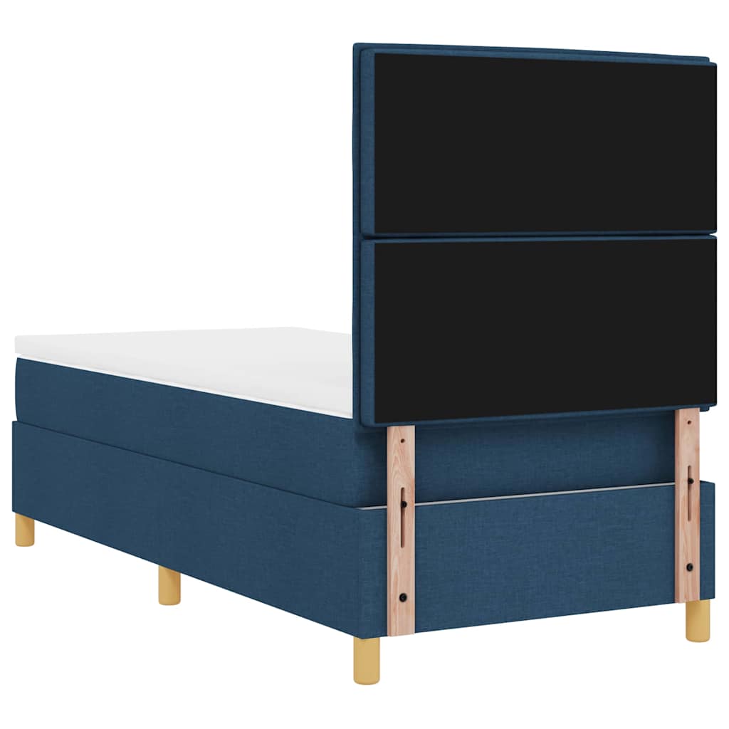 LED Box Spring Bed met matras Blauw 80 x 200 cm Stof – afbeelding 10