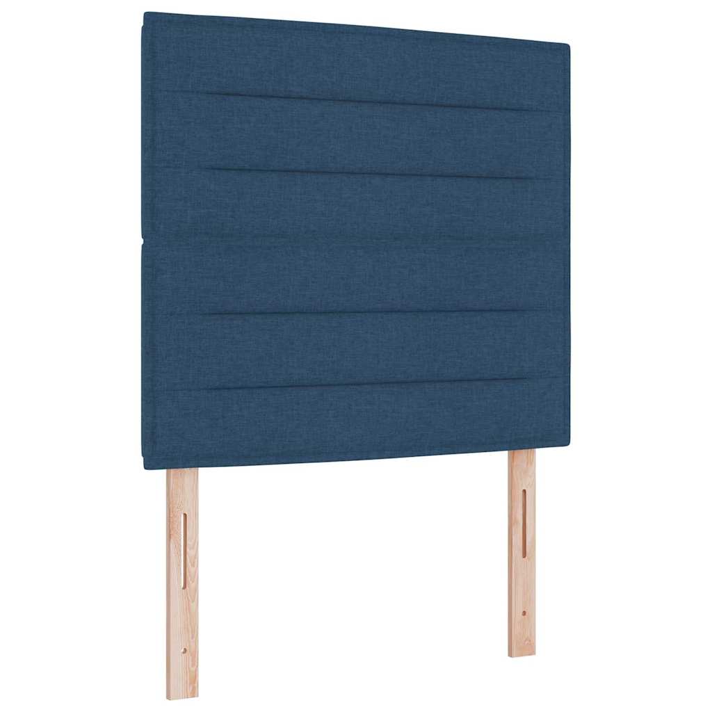 LED Box Spring Bed met matras Blauw 80 x 200 cm Stof – afbeelding 2