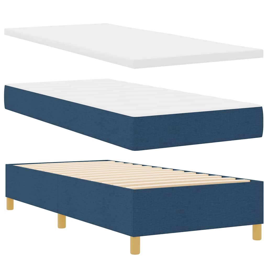 LED Box Spring Bed met matras Blauw 80 x 200 cm Stof – afbeelding 7