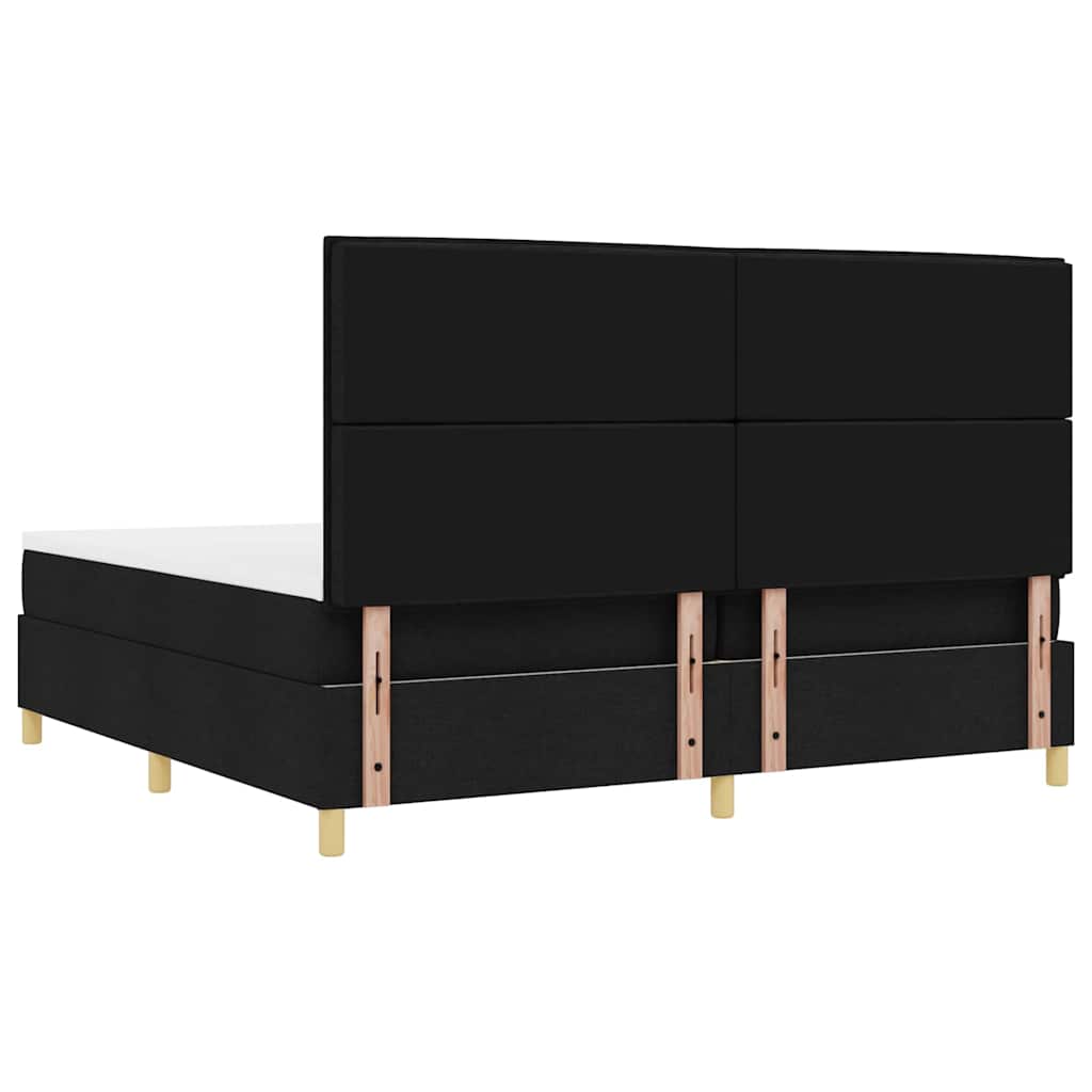 LED Box Spring Bed met matras Zwart 200 x 200 cm Stof – afbeelding 10