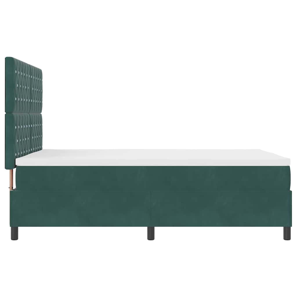 LED Box Spring Bed met matras Donkergroen 160 x 200 cm Fluweel – afbeelding 9