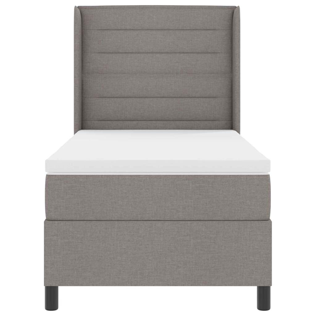 LED Box Spring Bed met matras Taupe 100 x 200 cm Stof – afbeelding 8