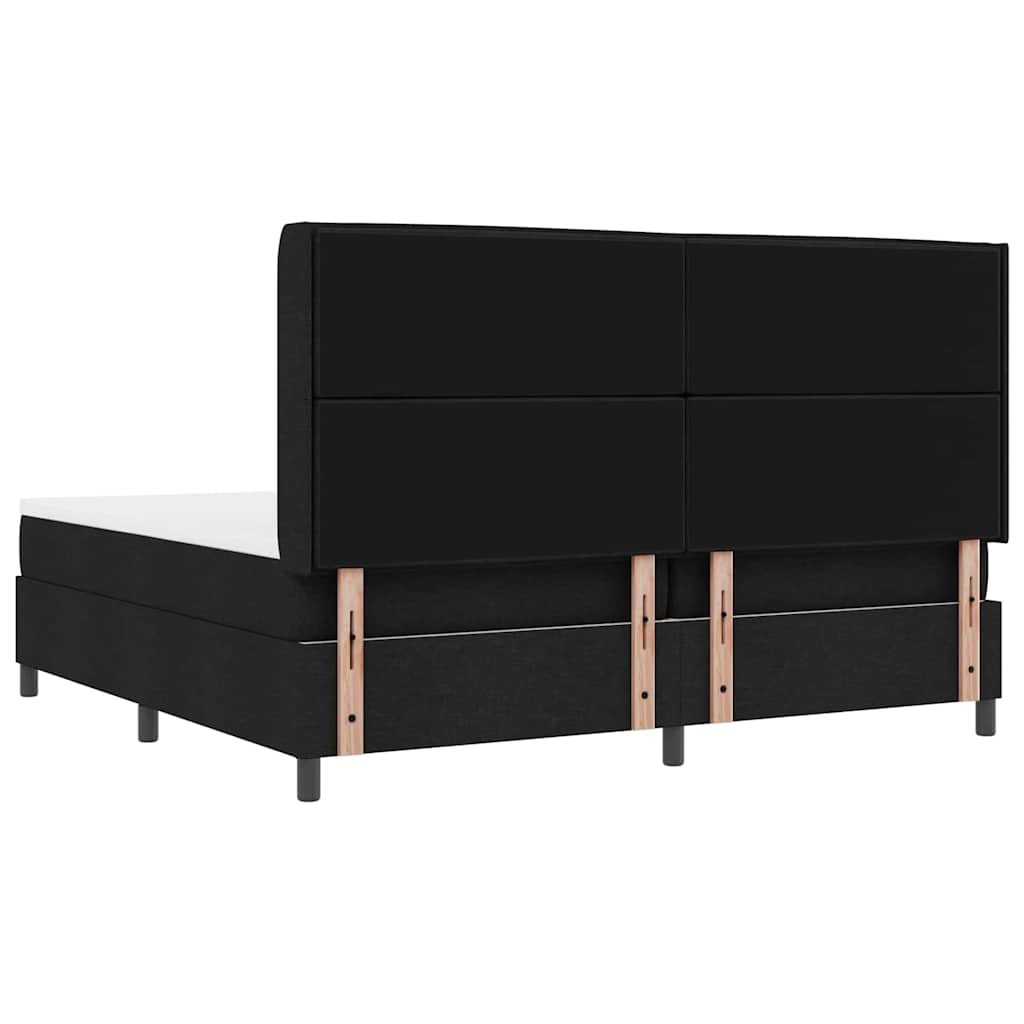 LED Box Spring Bed met matras Zwart 200 x 200 cm Stof – afbeelding 10
