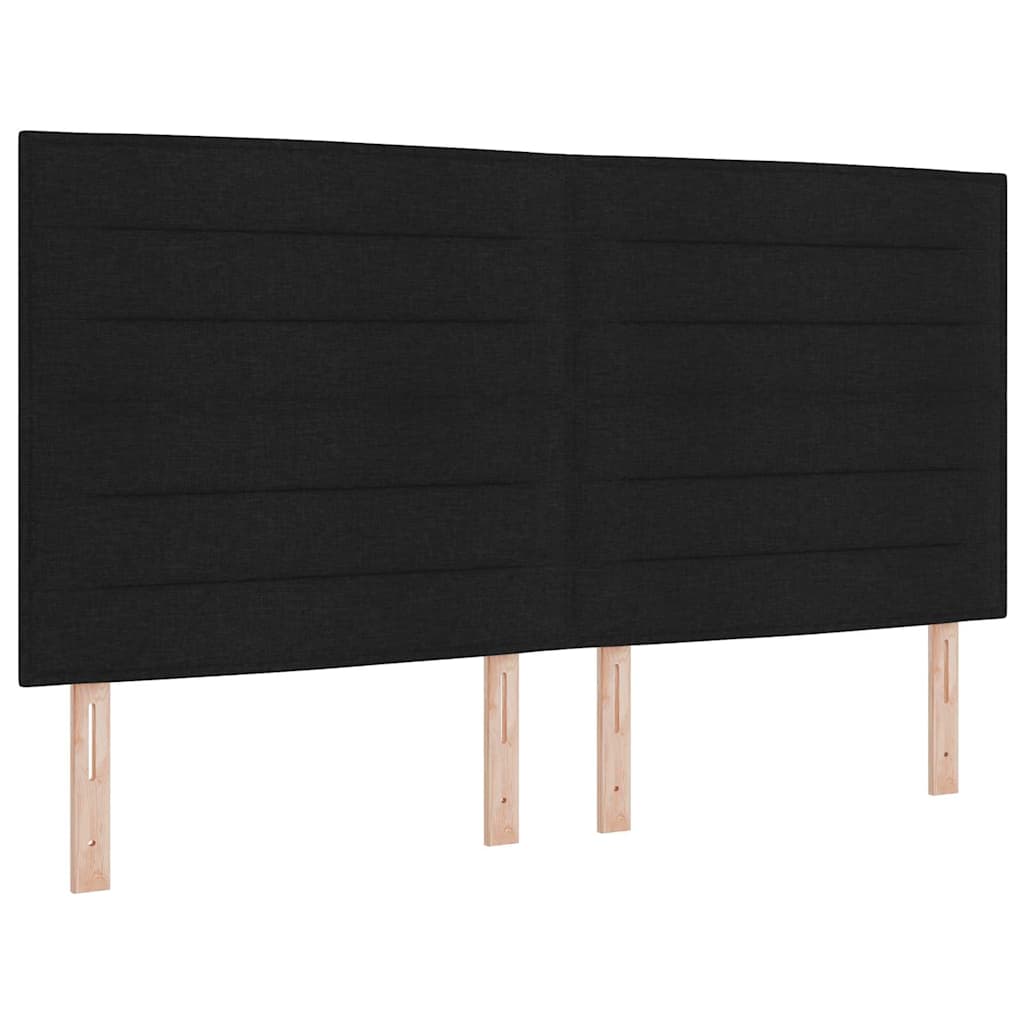 LED Box Spring Bed met matras Zwart 200 x 200 cm Stof – afbeelding 6