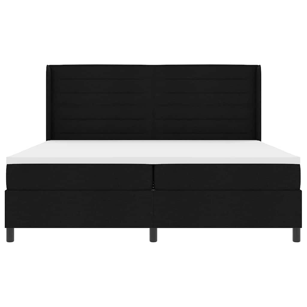 LED Box Spring Bed met matras Zwart 200 x 200 cm Stof – afbeelding 8