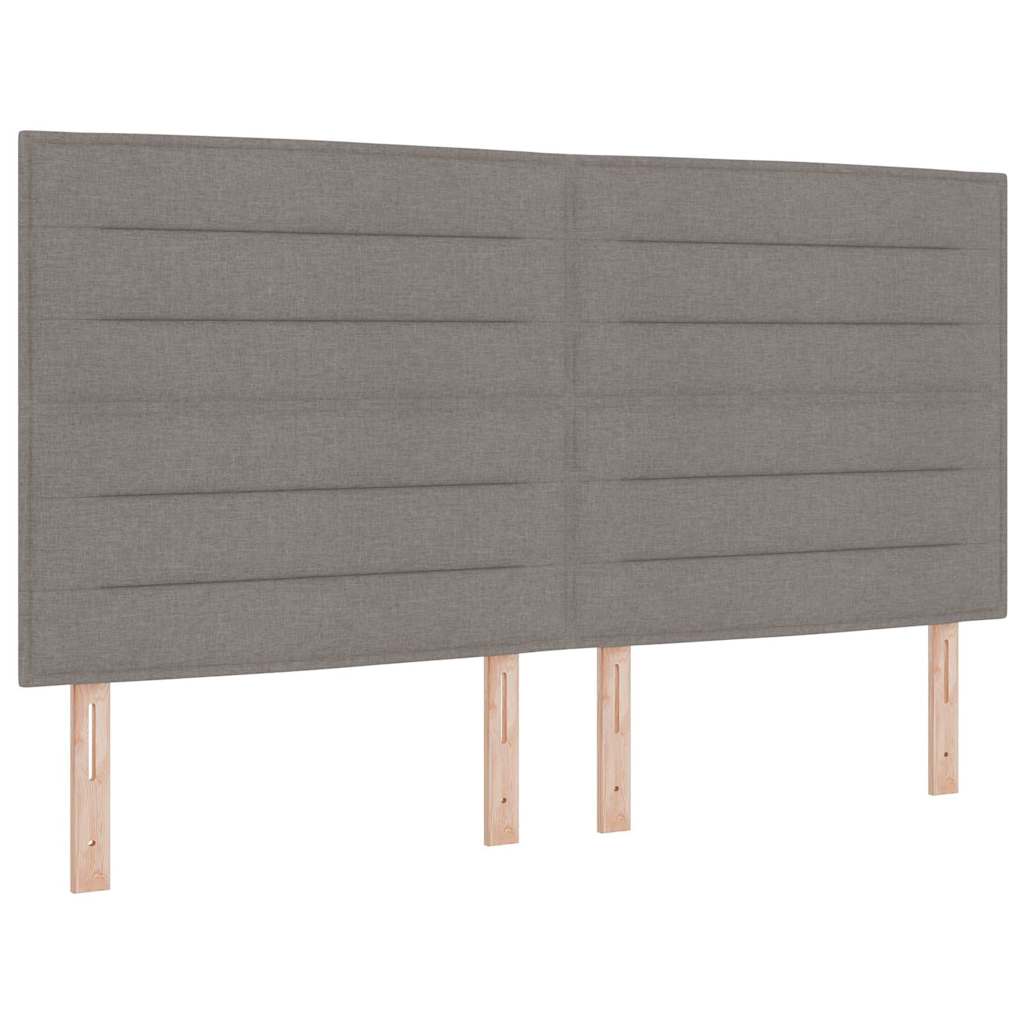 LED Box Spring Bed met matras Taupe 200 x 200 cm Stof – afbeelding 7