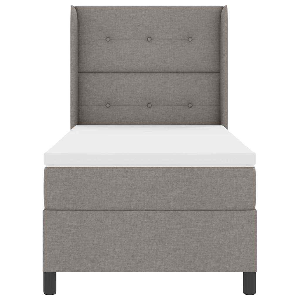 LED Box Spring Bed met matras Taupe 80 x 200 cm Stof – afbeelding 8