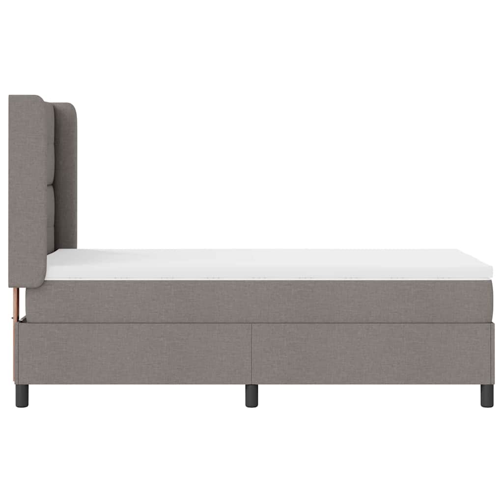 LED Box Spring Bed met matras Taupe 80 x 200 cm Stof – afbeelding 9